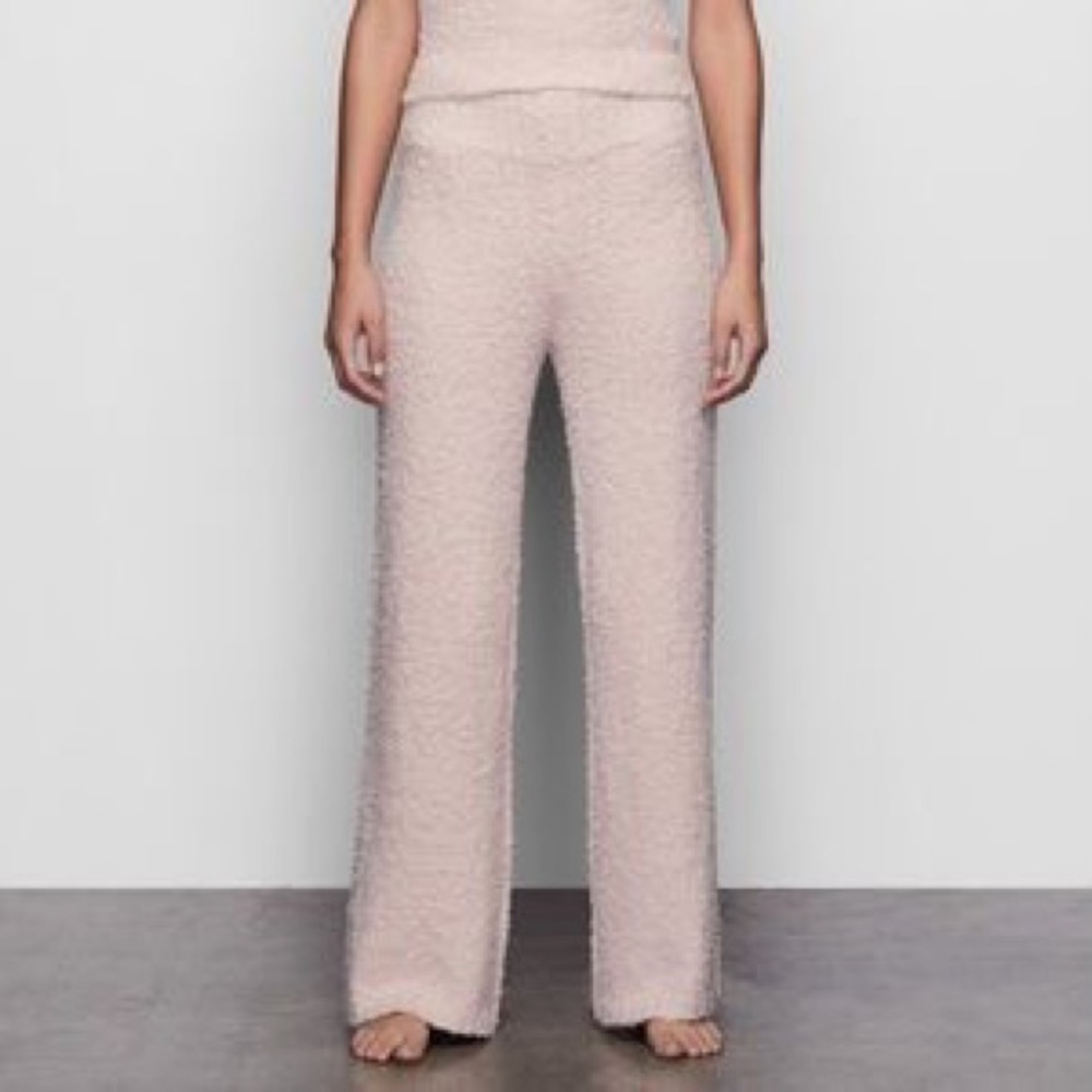 Skims cozy knit pant in blush (discontinued) s/m